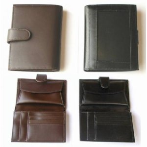 画像: 本革額縁札入れ付ホック二つ折りバース　全2色